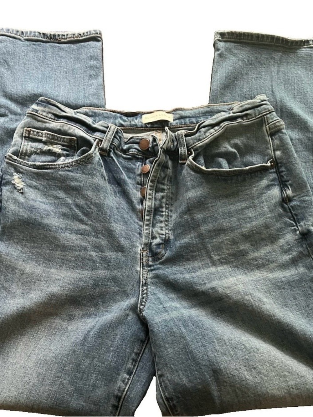 Oliver Logan High-Rise Button-Fly Women's Jeans 31 Slim Straight